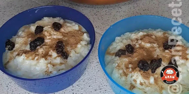 Arroz con leche colombiano, cremoso y en proporción