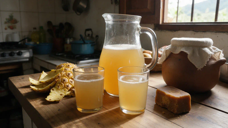 Chicha andina venezolana, receta con guarapo de piña