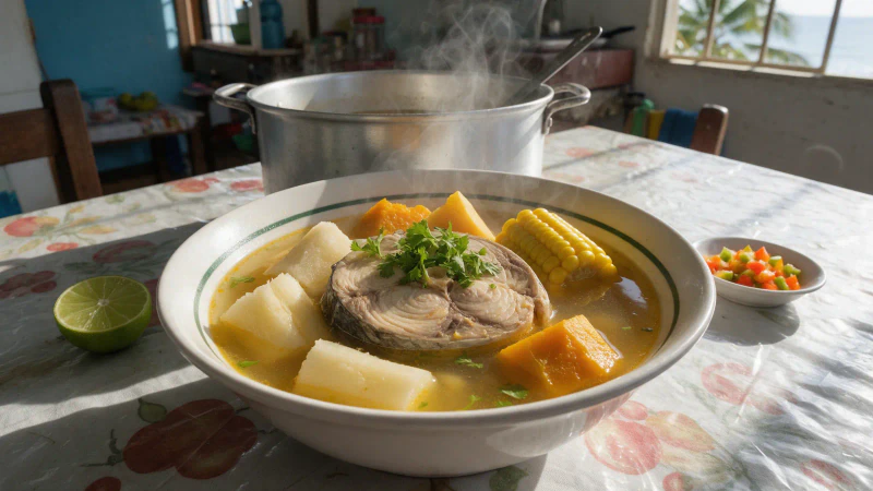 Hervido de pescado venezolano, receta del oriente
