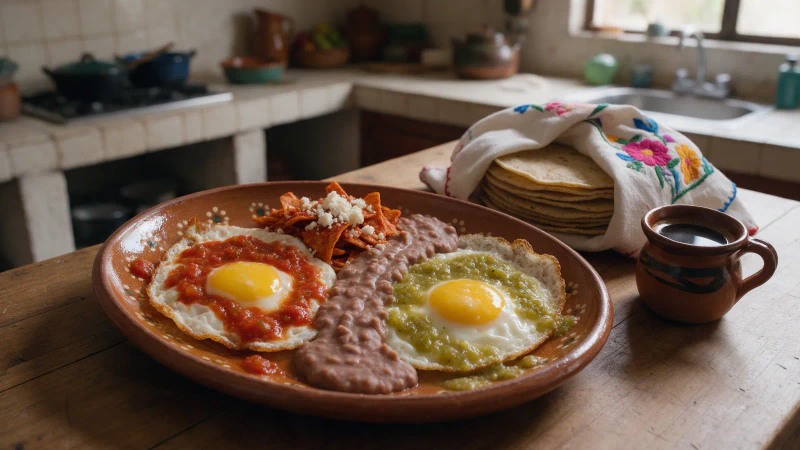 Huevos divorciados, receta con salsa roja y verde caseras