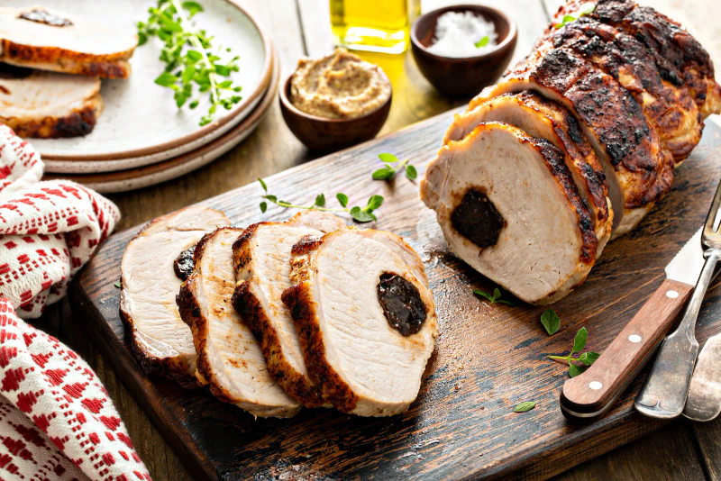 Lomo relleno navideño colombiano, al horno y jugoso