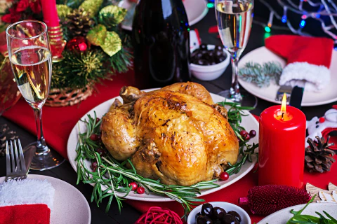 Pavo navideño relleno, jugoso y con tiempos por kilo