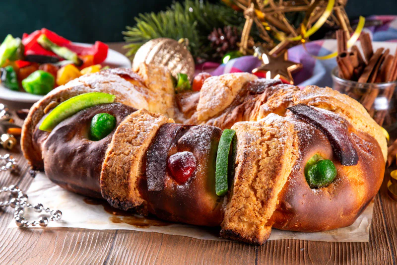 Rosca de reyes casera, receta mexicana para 12 a 20 personas