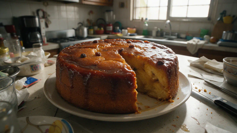 Torta de pan venezolana con caramelo, receta con pan duro