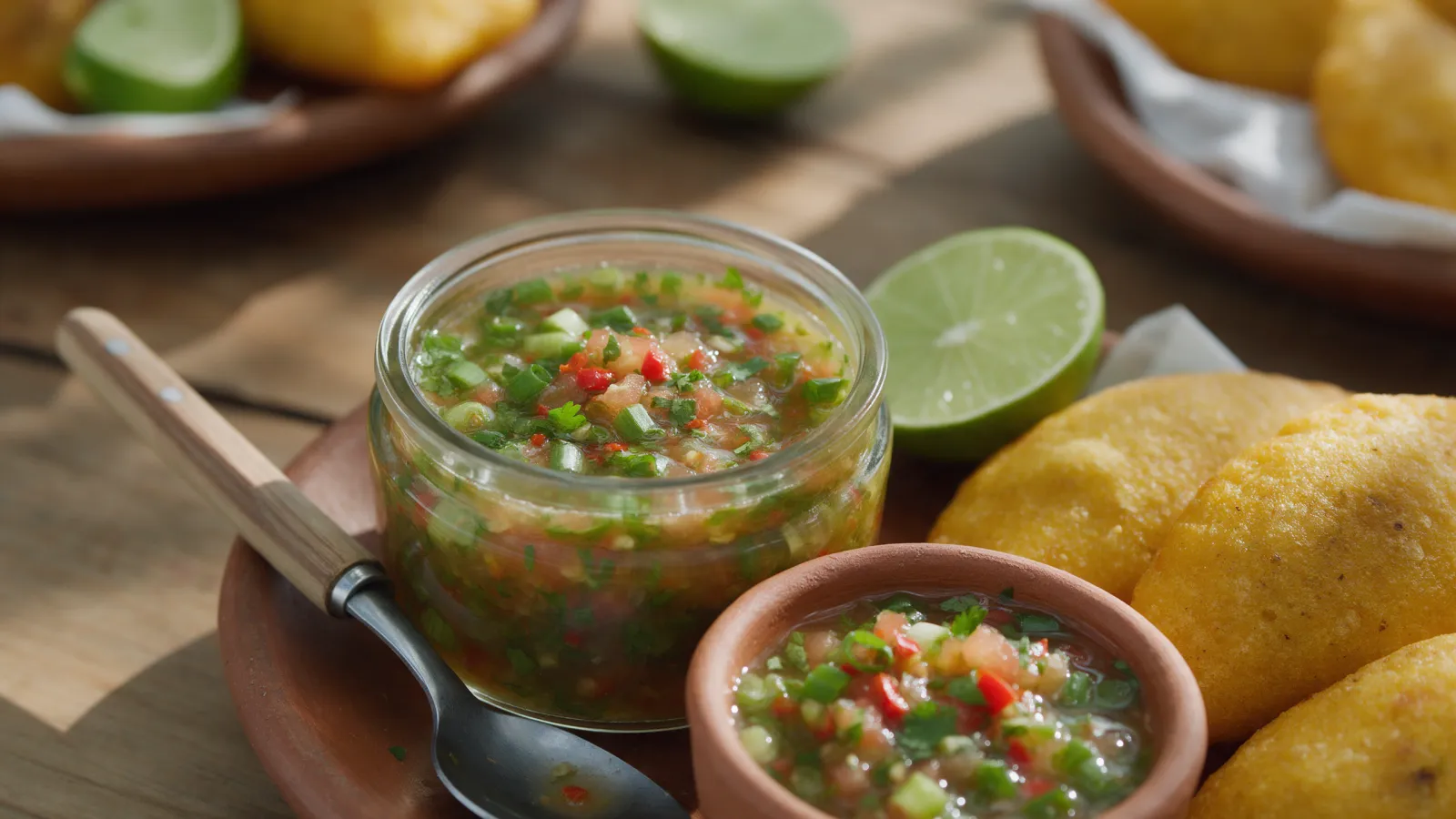 Ají colombiano casero, receta picante para empanadas