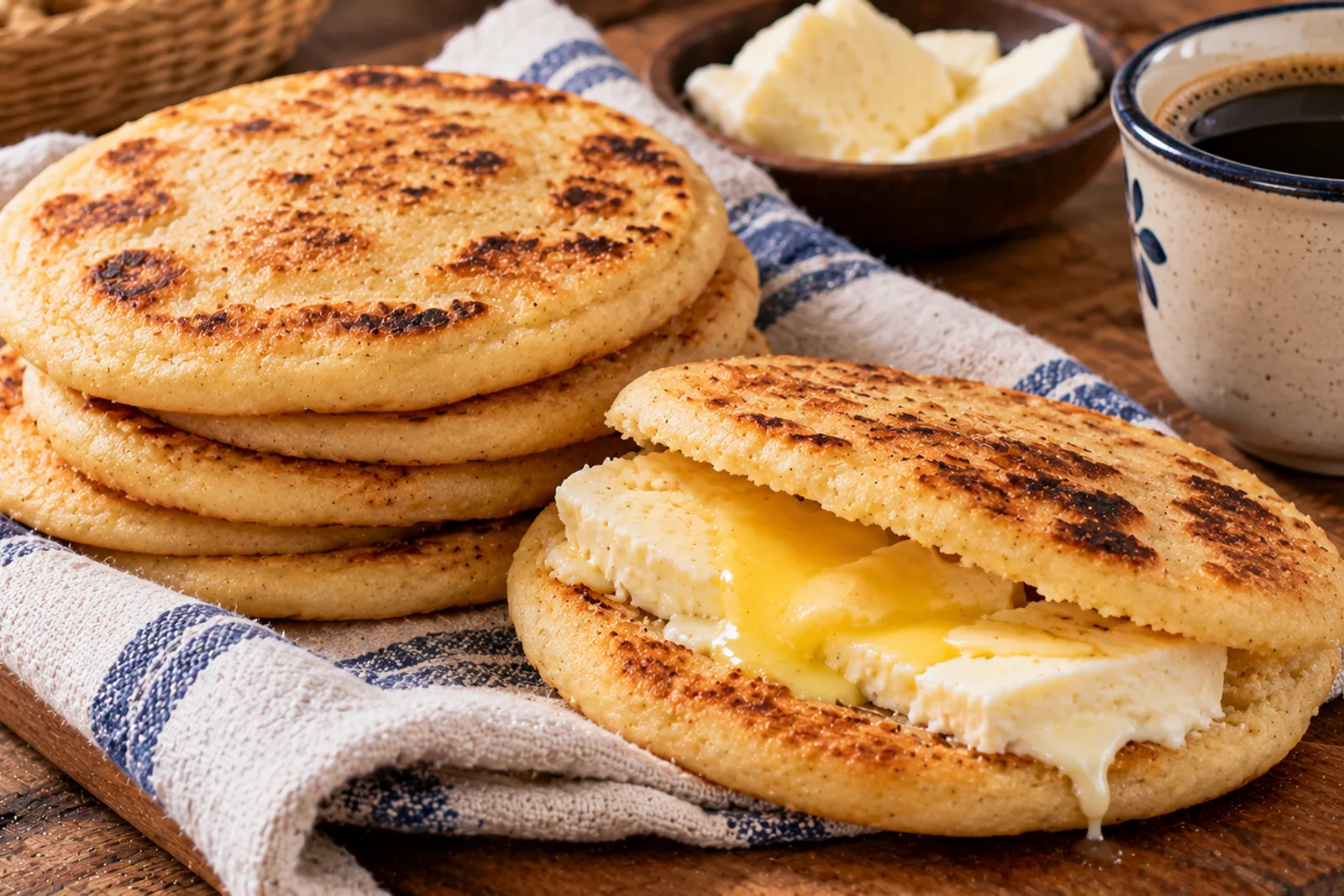 Arepas de trigo andinas, receta de budare con gramos exactos