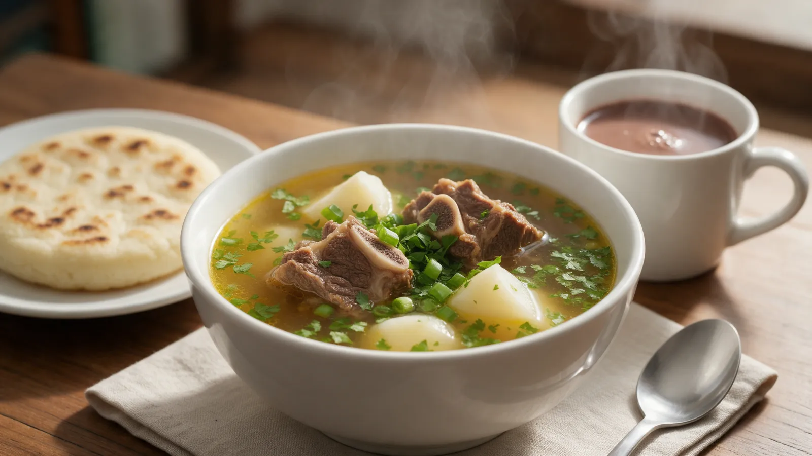 Caldo de costilla colombiano