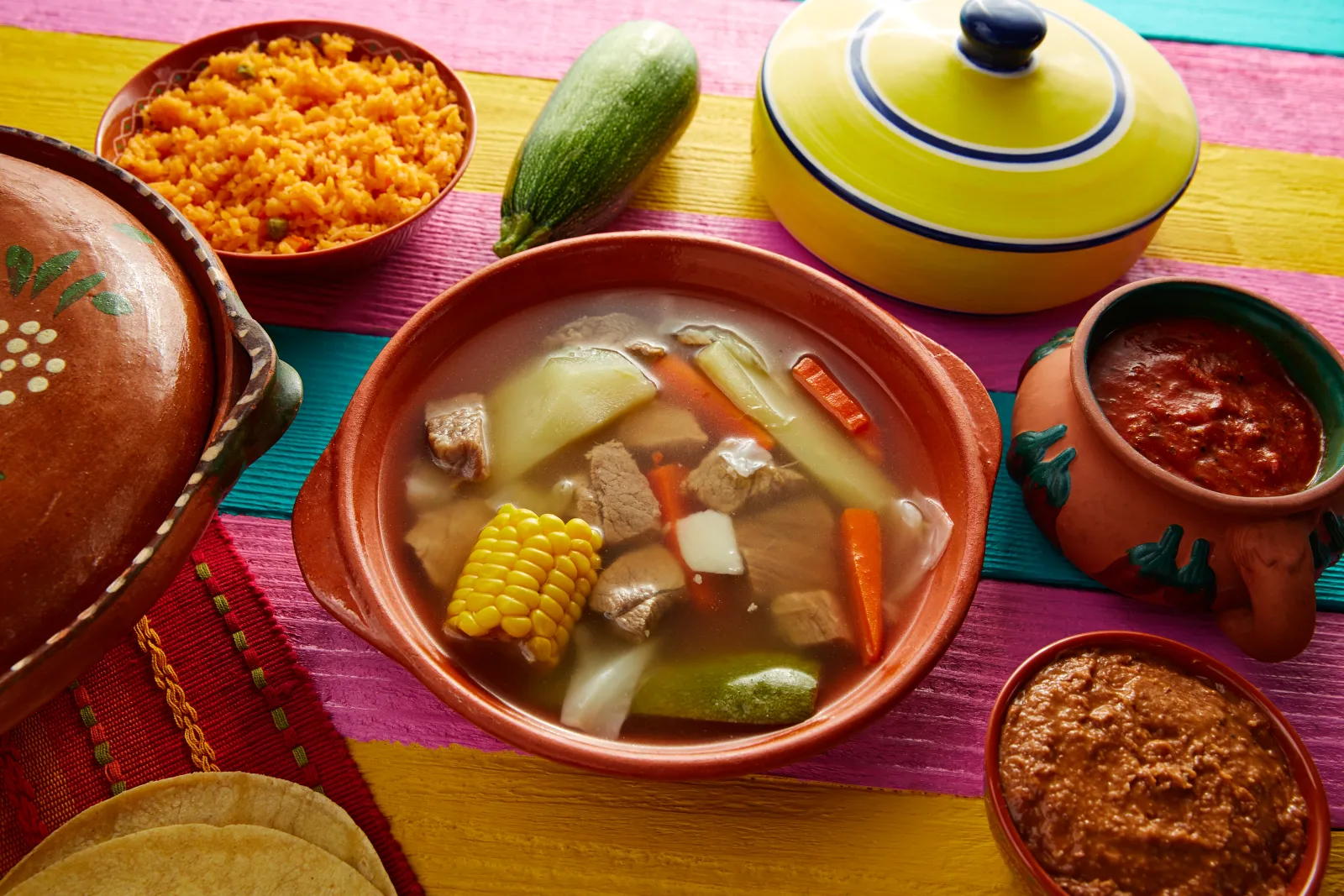 Caldo de Res, Mexican Beef Soup with Shank and Vegetables