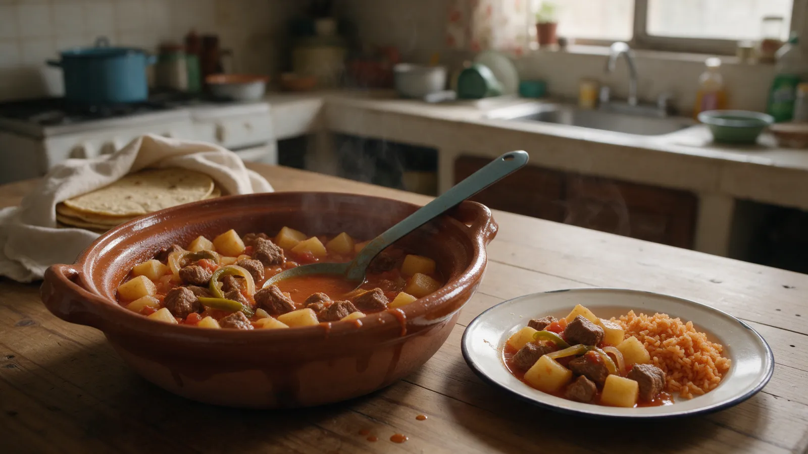 Carne con papas mexicana, qué corte y cuándo poner la papa
