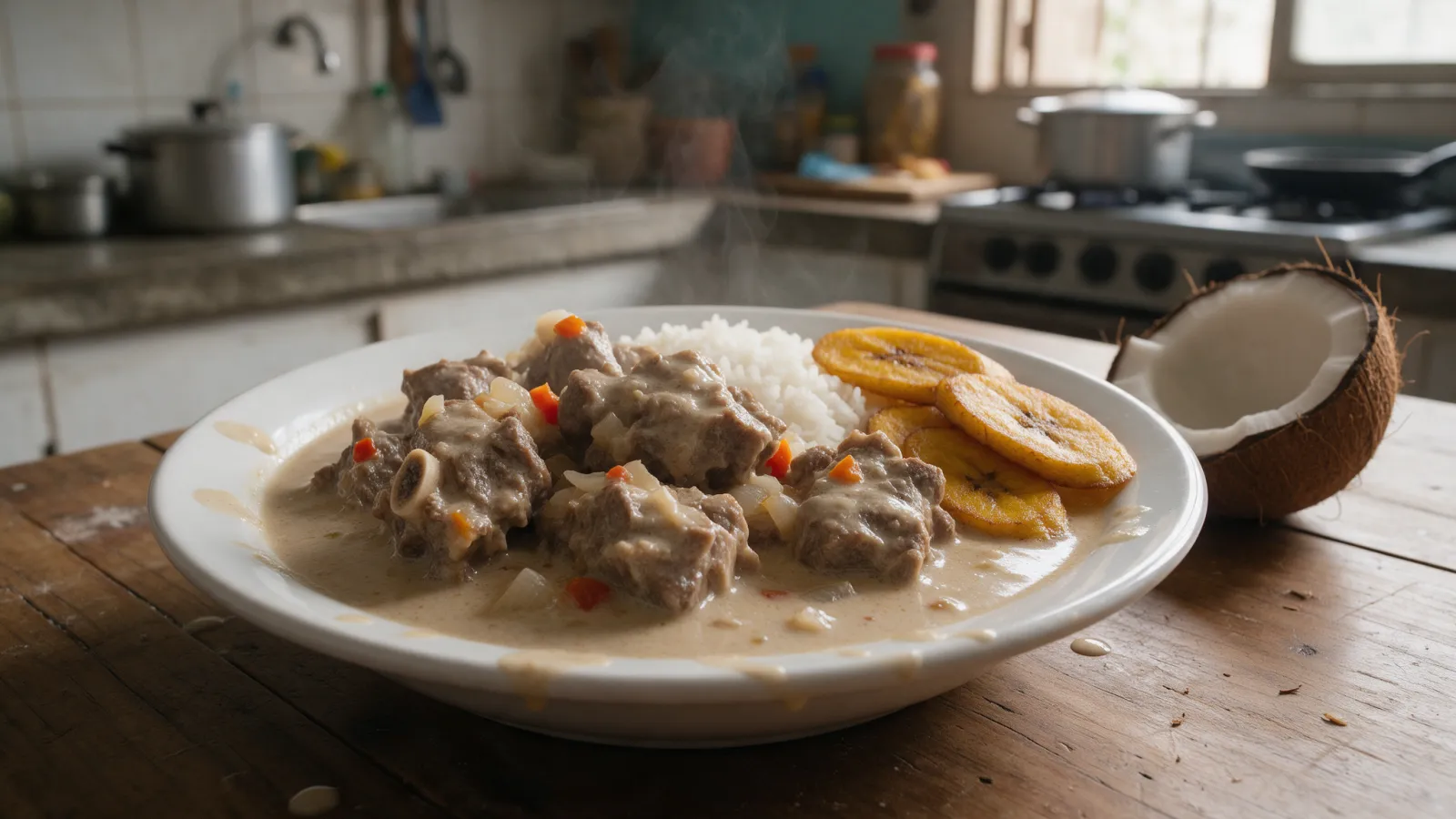 Chivo en coco venezolano, receta paso a paso sin olor fuerte