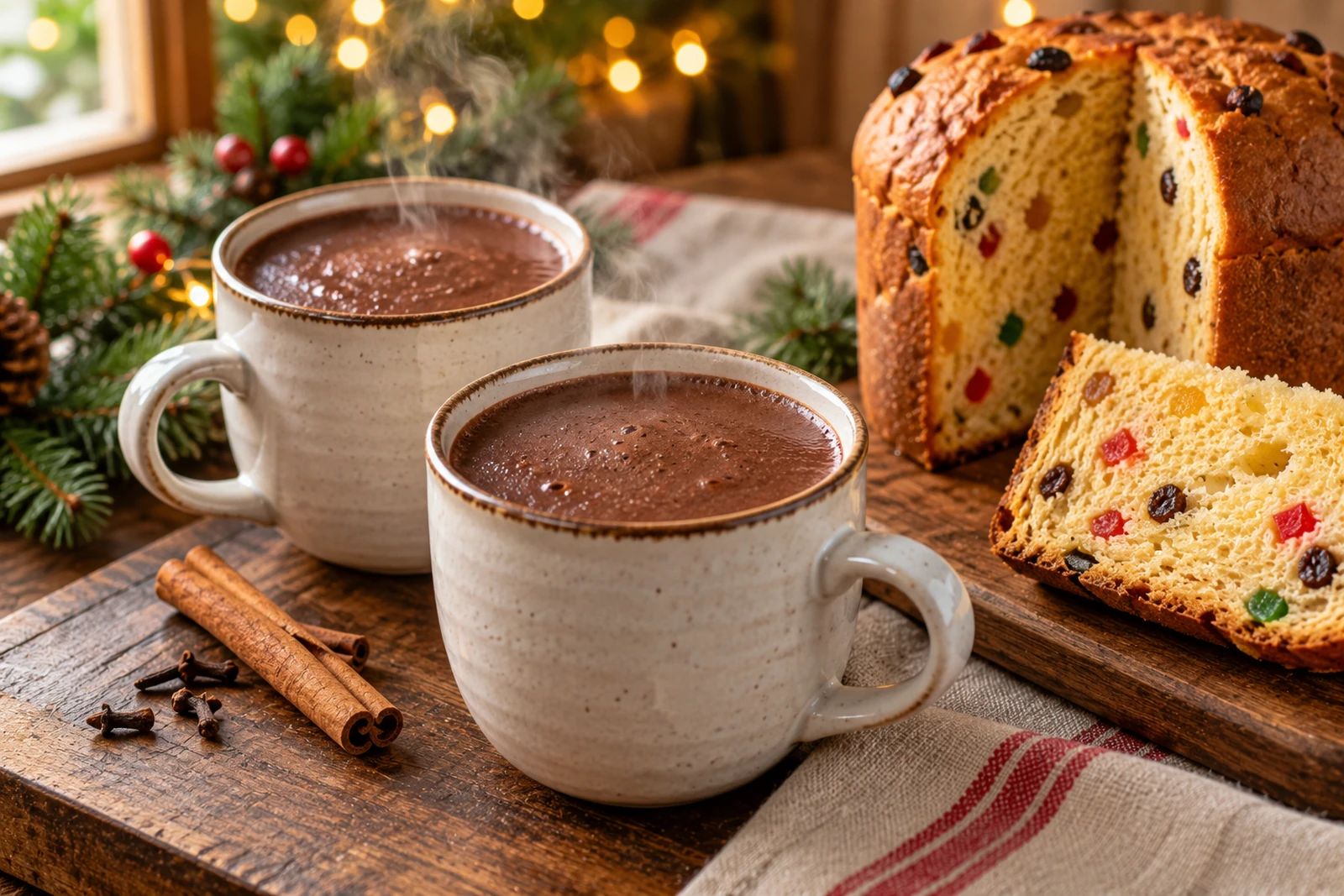 Chocolatada navideña peruana para 4, 20 y 50 personas