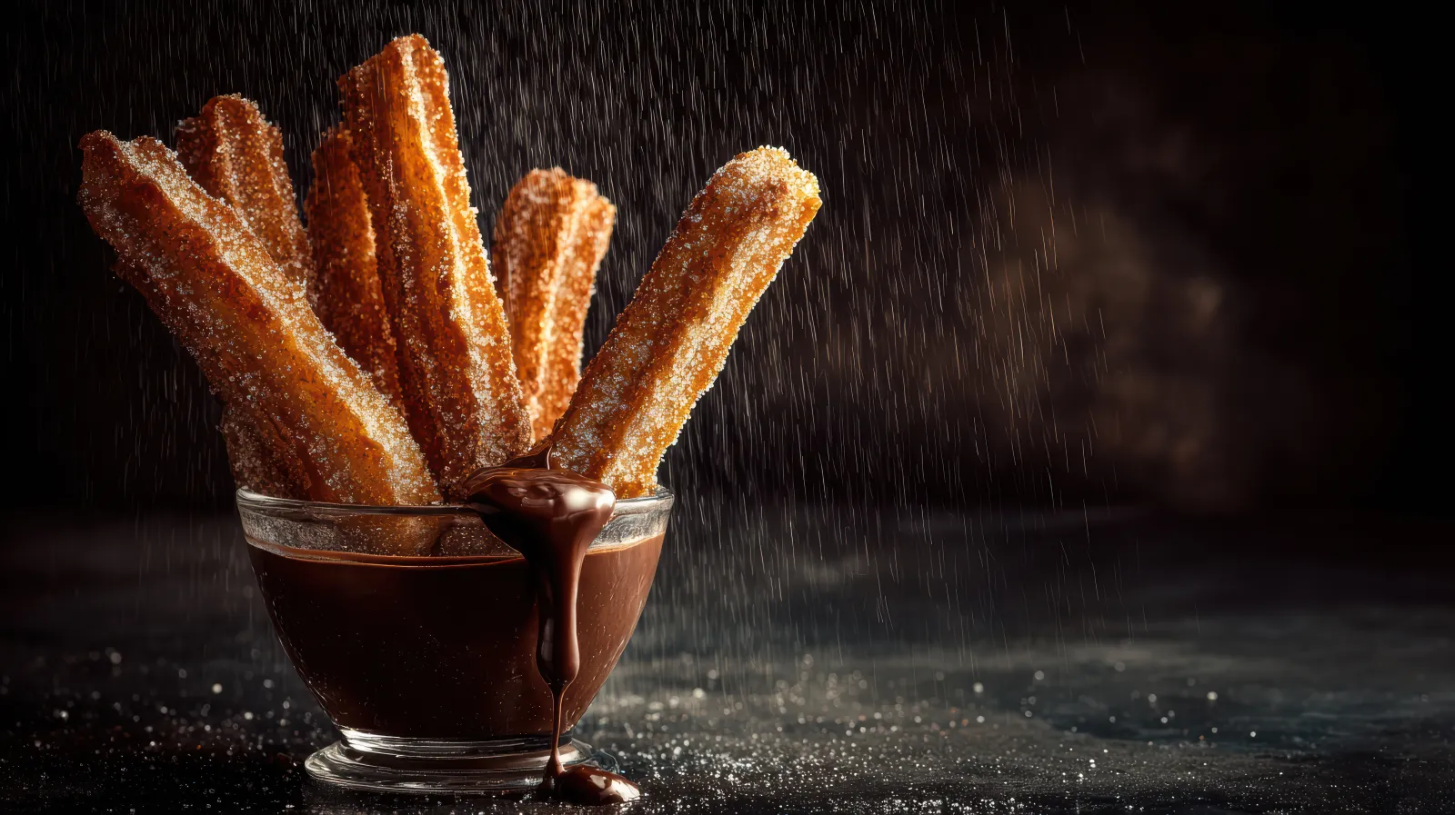 Churros caseros con chocolate a la taza