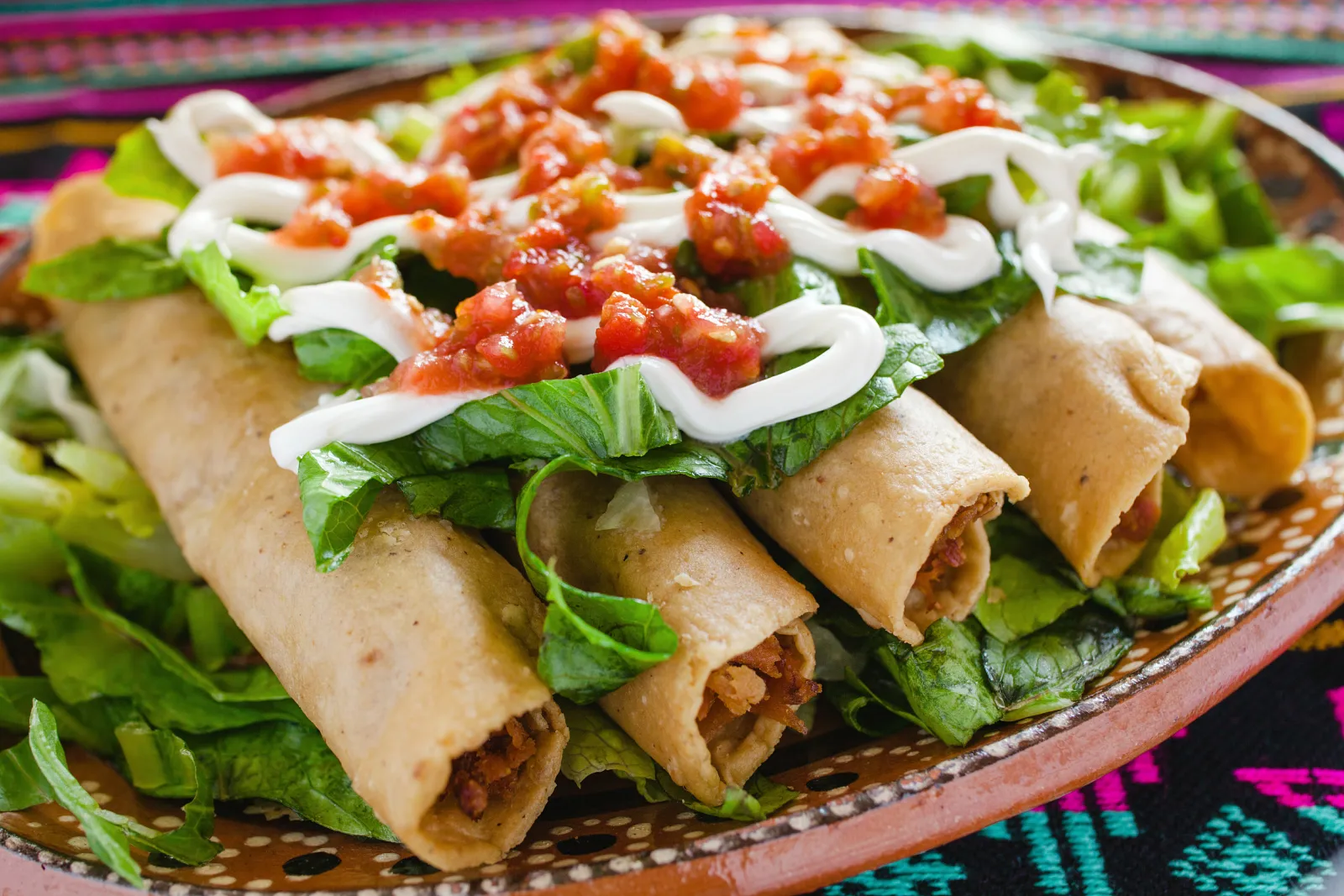Flautas de pollo