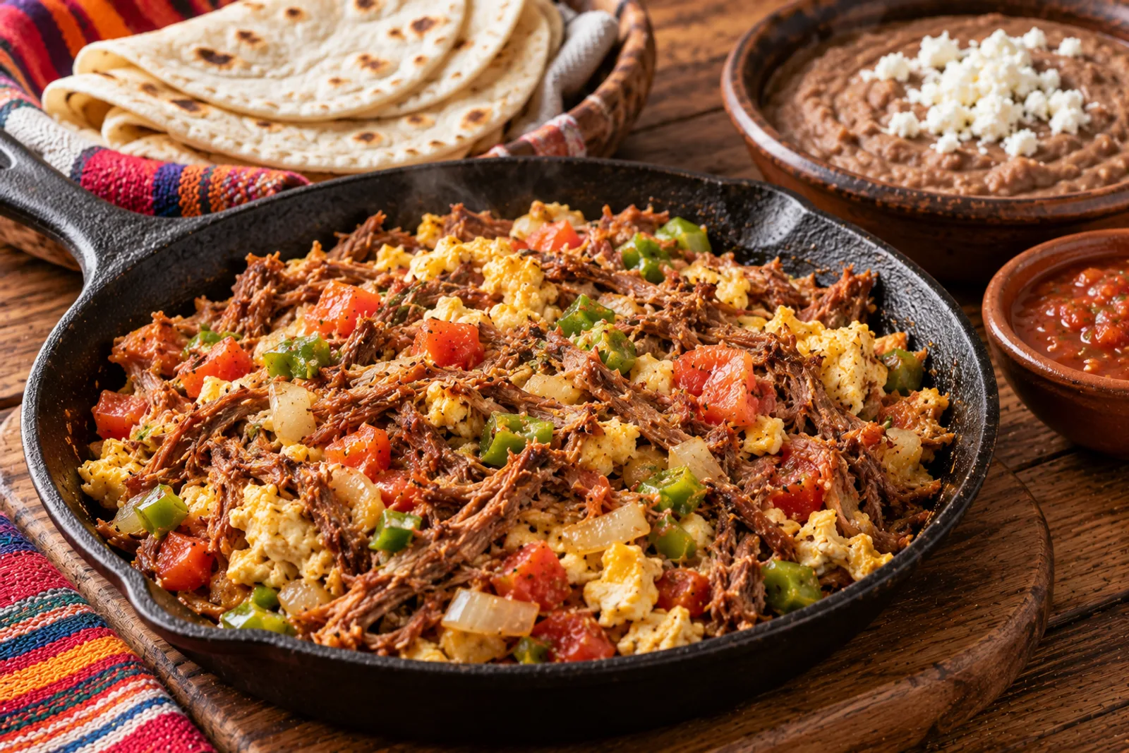 Machaca con huevo, receta norteña que no sale dura ni salada