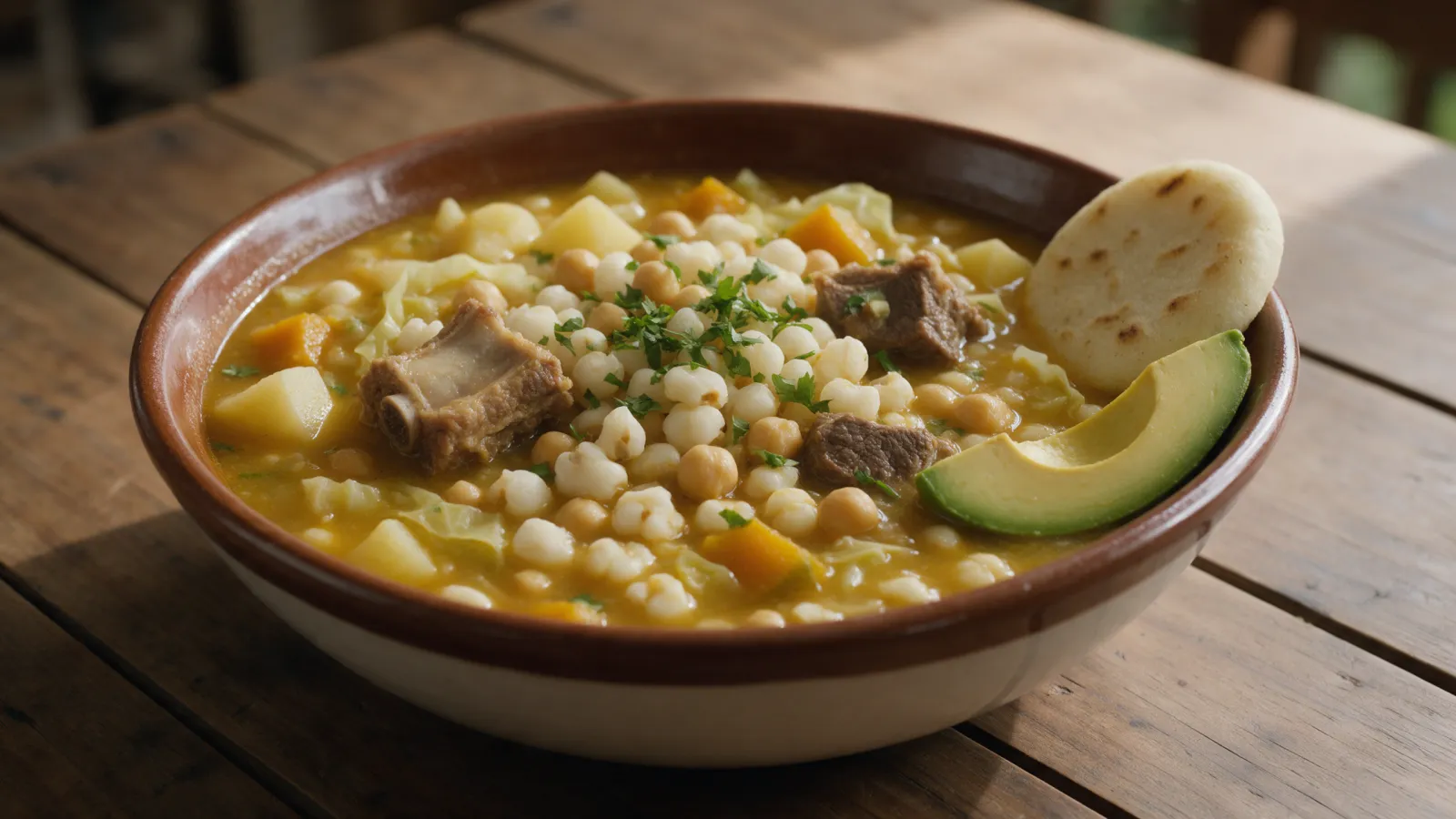 Mute santandereano, receta para 12 con maíz trillado y callo