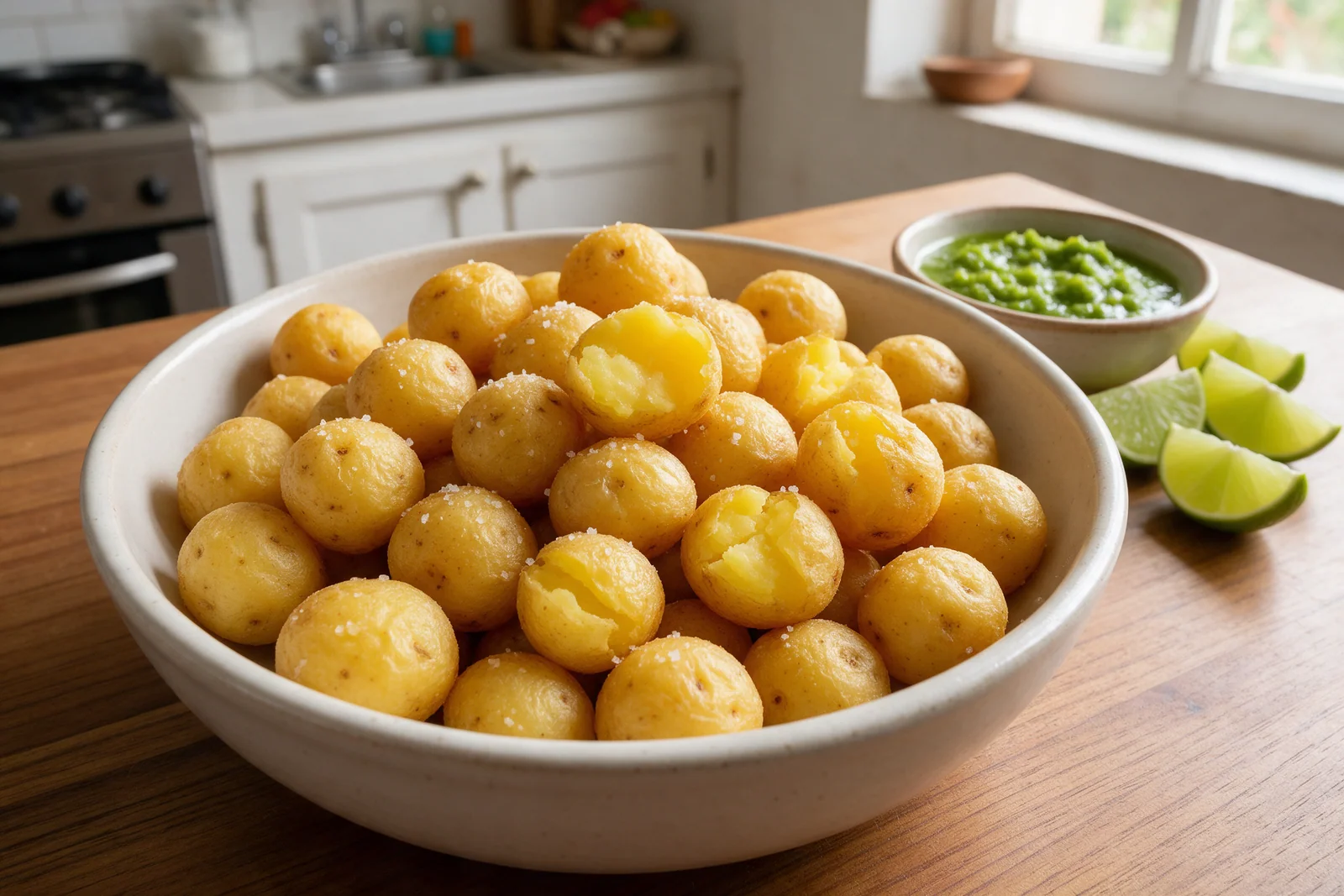 Papas criollas fritas, al horno o en freidora de aire