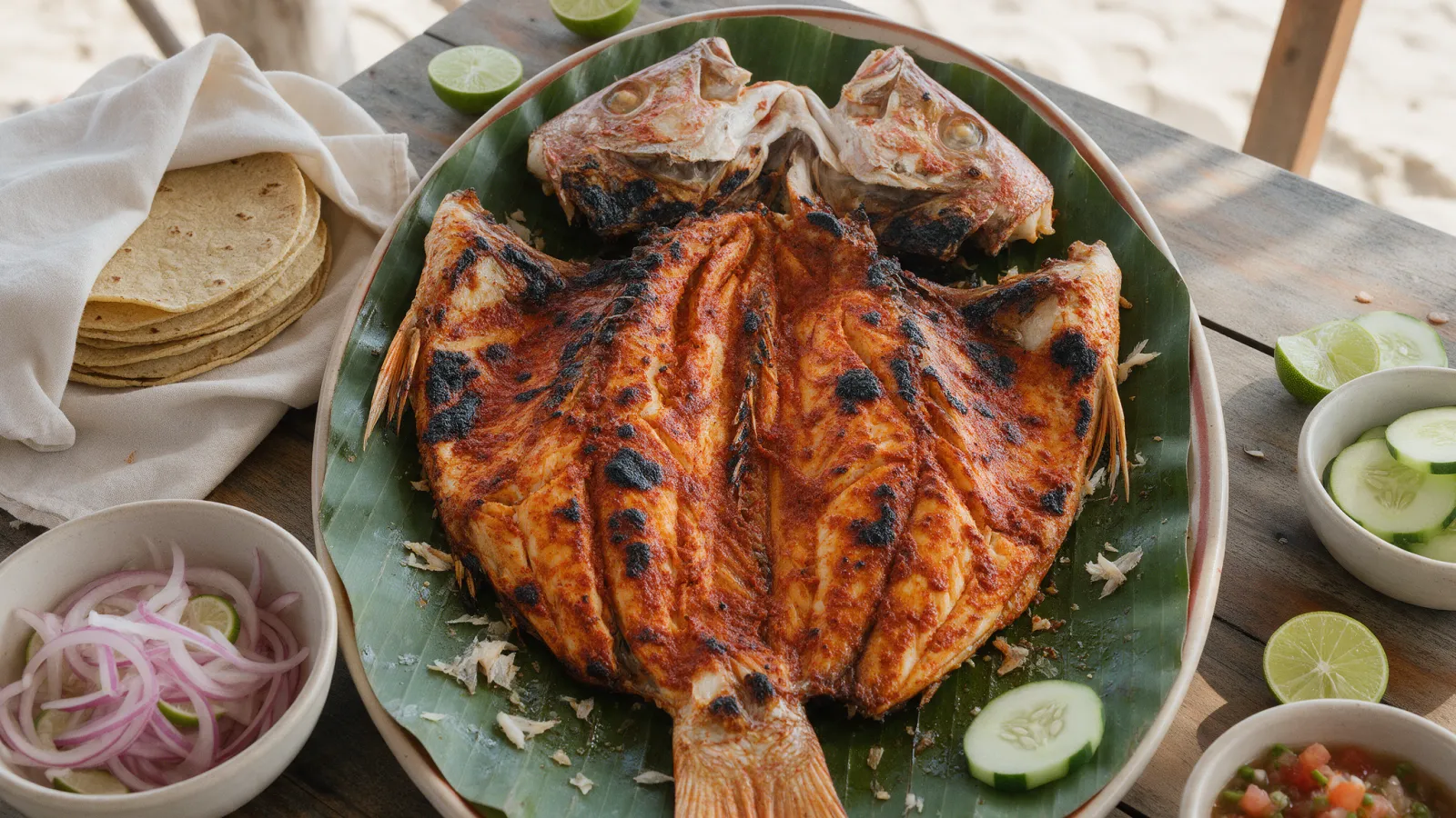 Pescado zarandeado, receta en brasa, parrilla de gas u horno