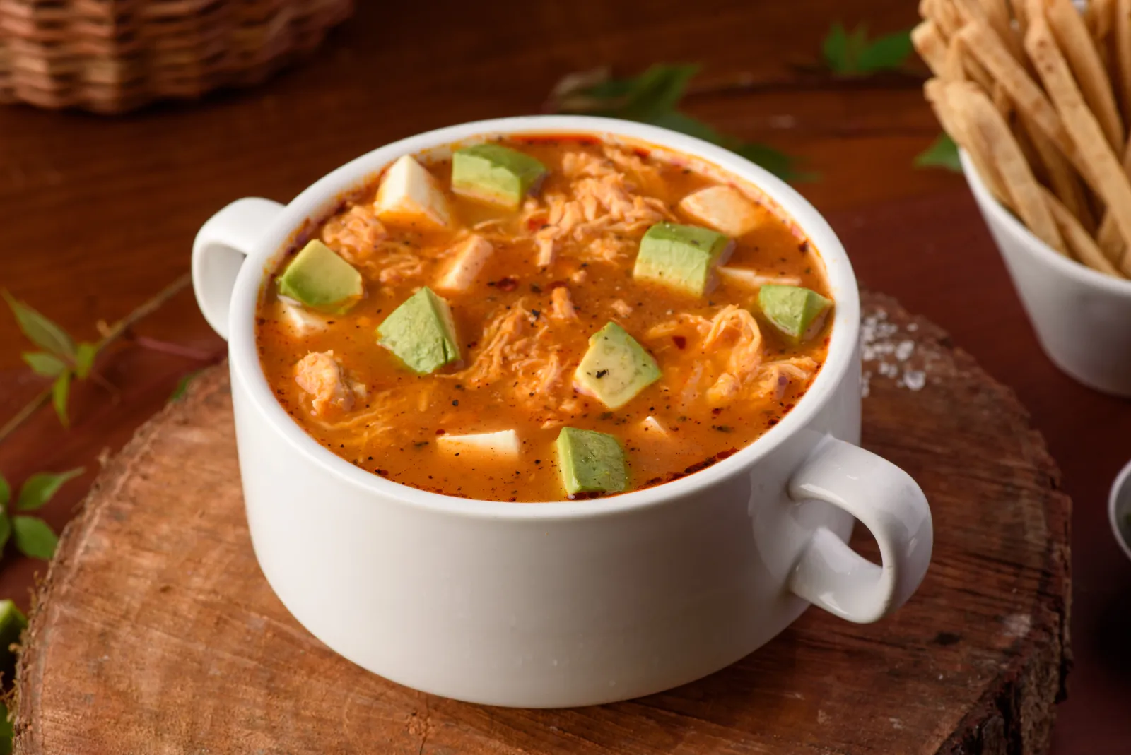 Sopa de tortilla o sopa azteca