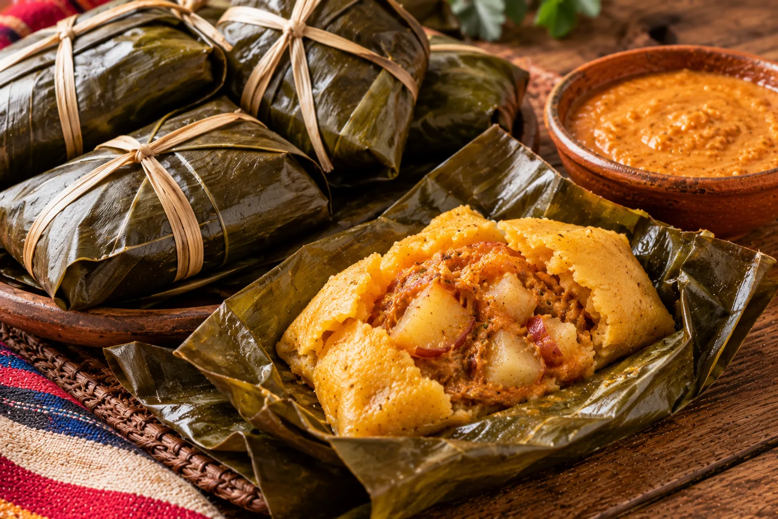 Tamales de pipián payaneses, receta de Popayán con maní